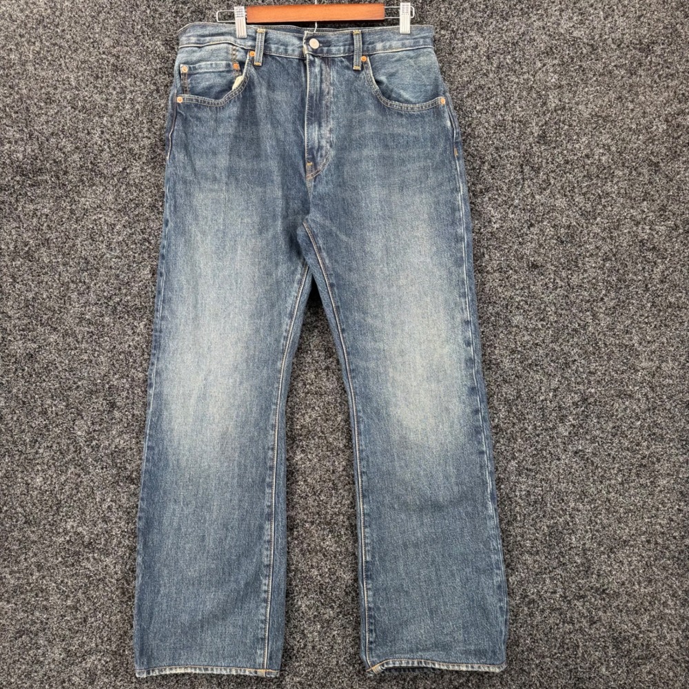 Levis Premium 517 Bootcut Jeans Mens 36x32 Medium Wash Blue Denim Cotton